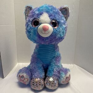 Spark Create Much Loved  Imagine Blue Purple Plush Cat Cute Sparkly Eyes